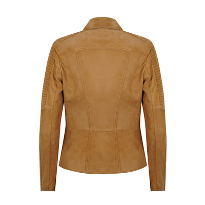Kadın Hardal Süet Deri Ceket