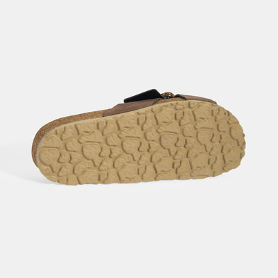 Kadın Kahve Ayarlanabilir Toka Detaylı Süet Terlik