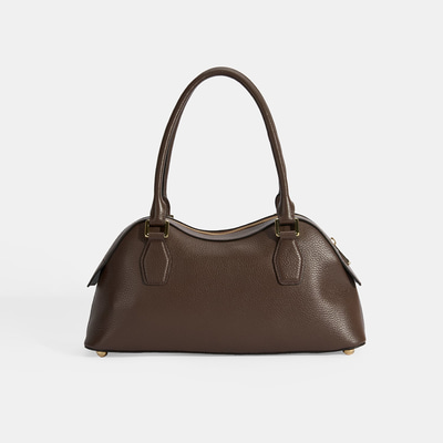 Kadın Kahve Deri Çanta Aksesuarlı Büyük Omuz Çantası