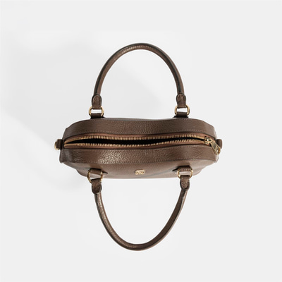 Kadın Kahve Deri Çanta Aksesuarlı Mini El Çantası