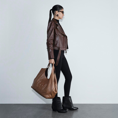 Kadın Kahve Deri Hobo Çanta