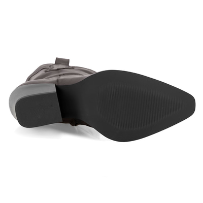 Kadın Kahve Deri Kovboy Bot