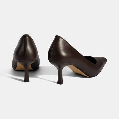 Kadın Kahve Deri Stiletto