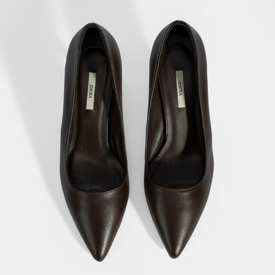 Kadın Kahve Deri Stiletto