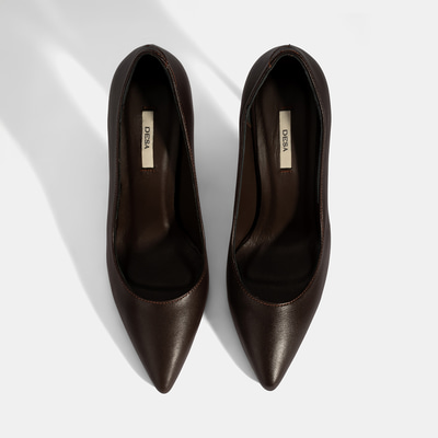 Kadın Kahve Deri Stiletto