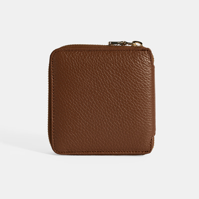 Kadın Kahve Fermuarlı Deri Cüzdan