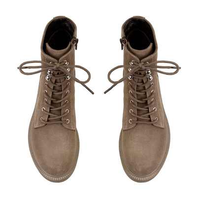 Kadın Kahve Fermuarlı Süet Deri Bot