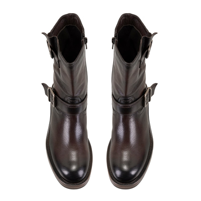 Kadın Kahve Kemer Aksesuarlı Kadın Bot