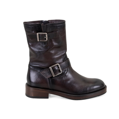 Kadın Kahve Kemer Aksesuarlı Kadın Bot