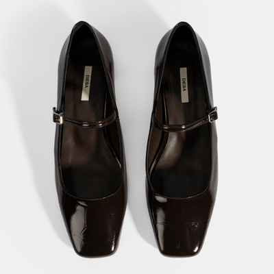 Kadın Kahve Kroko Baskılı Mary Jane Günlük Ayakkabı