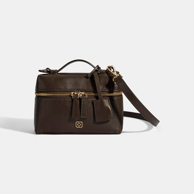 Kadın Kahve Omuz Askılı Mini Deri El Çantası