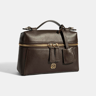 Kadın Kahve Omuz Askılı Mini Deri El Çantası