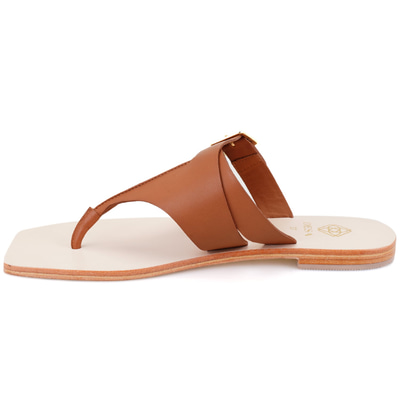 Kadın Kahve Parmak Arası Deri Terlik