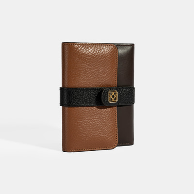 Kadın Kahve / Siyah Deri Cüzdan