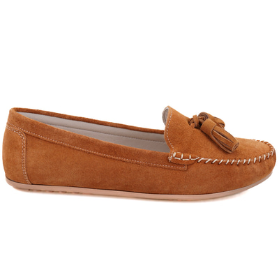 Kadın Kahve Süet Deri Loafer