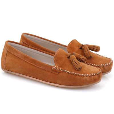 Kadın Kahve Süet Deri Loafer
