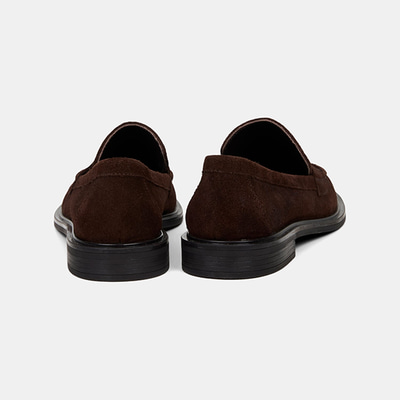 Kadın Kahve Yuvarlak Burun Süet Deri Loafer