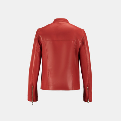Kadın Kırmızı Deri Ceket