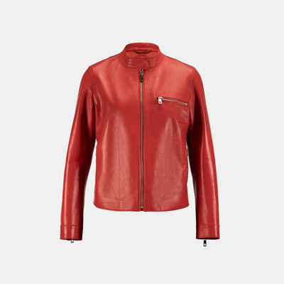Kadın Kırmızı Deri Ceket