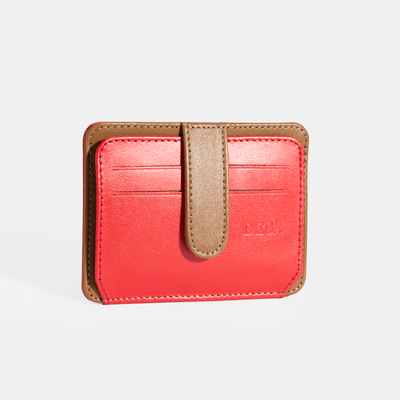Kadın Kırmızı Deri Kartlık