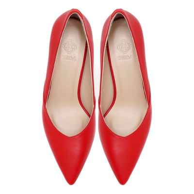 Kadın Kırmızı Deri Klasik Ayakkabı