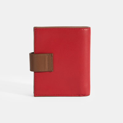 Kadın Kırmızı / Kahve Deri Cüzdan