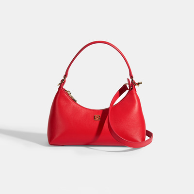 Kadın Kırmızı Omuz Askılı Mini Deri El Çantası