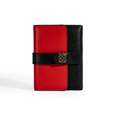 Kadın Kırmızı / Siyah Deri Cüzdan