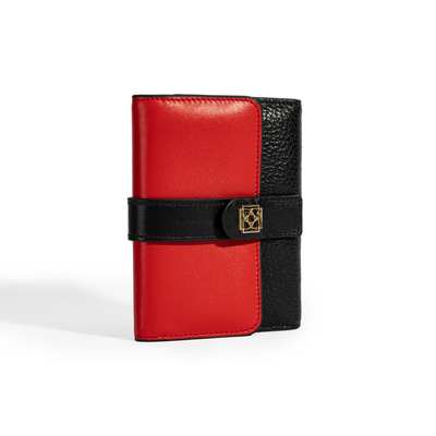 Kadın Kırmızı / Siyah Deri Cüzdan