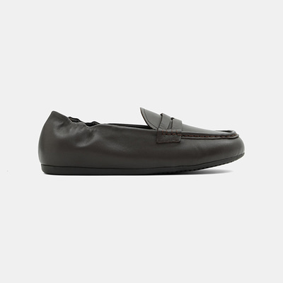 Kadın Koyu Kahve Slip-On Deri Loafer