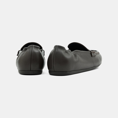 Kadın Koyu Kahve Slip-On Deri Loafer
