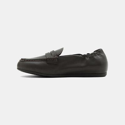Kadın Koyu Kahve Slip-On Deri Loafer
