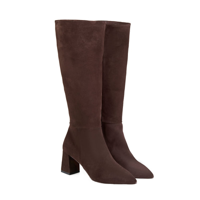 Kadın Koyu Kahve Topuklu Çizme