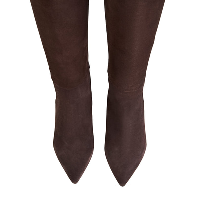 Kadın Koyu Kahve Topuklu Çizme