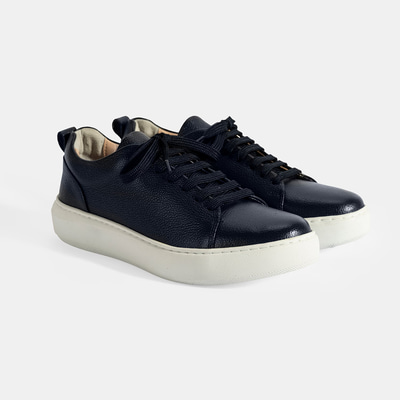 Kadın Lacivert Bağcıklı Deri Günlük Ayakkabı