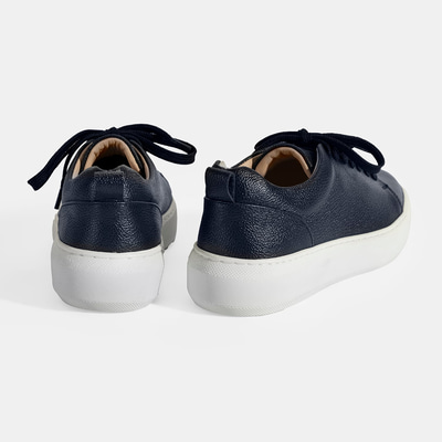 Kadın Lacivert Bağcıklı Deri Günlük Ayakkabı