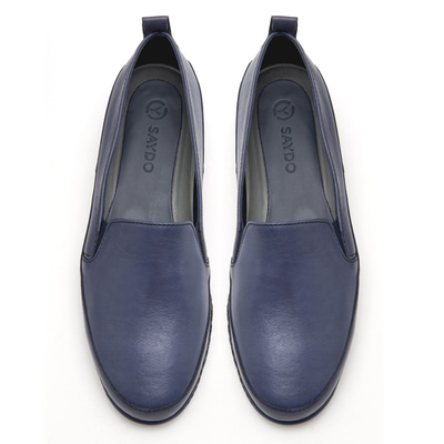 Kadın Lacivert Deri Günlük Comfort Ayakkabı