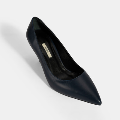 Kadın Lacivert Deri Stiletto