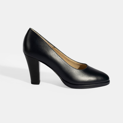 Kadın Lacivert DesaComfort Deri Topuklu Ayakkabı