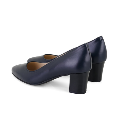 Kadın Lacivert Topuklu Deri DesaComfort Klasik Ayakkabı