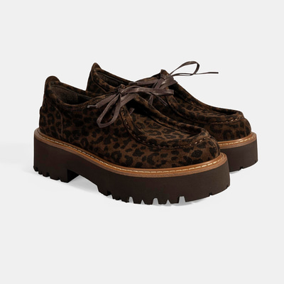 Kadın Leopar Desenli Bağcıklı Günlük Ayakkabı