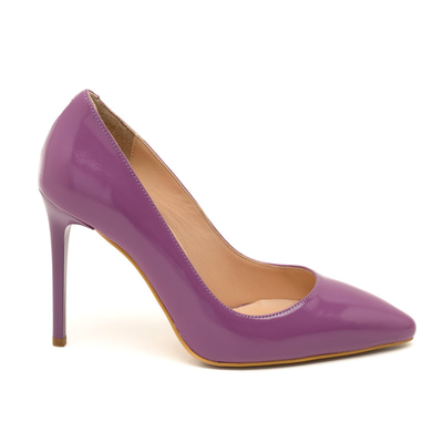 Kadın Lila Rugan Deri Stiletto