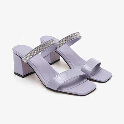 Kadın Lila Topuklu Terlik