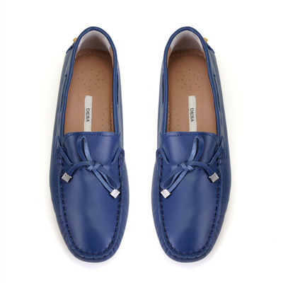 Kadın Mavi Deri Loafer