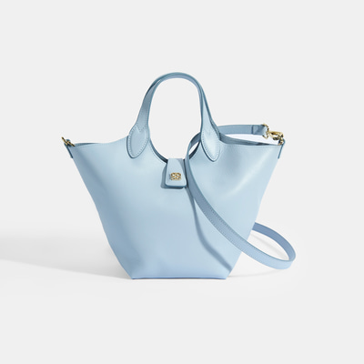 Kadın Mavi Deri Omuz Çantası