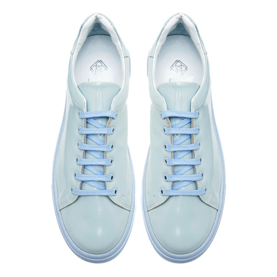 Kadın Mavi Rugan Deri Spor Ayakkabı