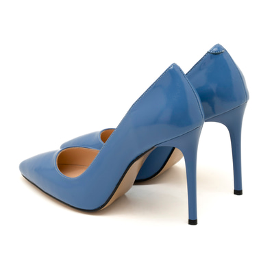 Kadın Mavi Rugan Deri Stiletto