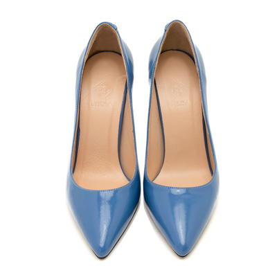 Kadın Mavi Rugan Deri Stiletto