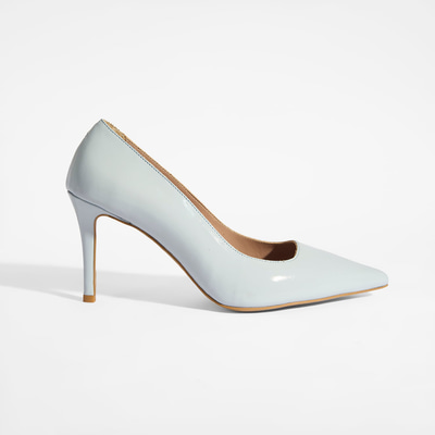 Kadın Mavi Rugan Topuklu Ayakkabı