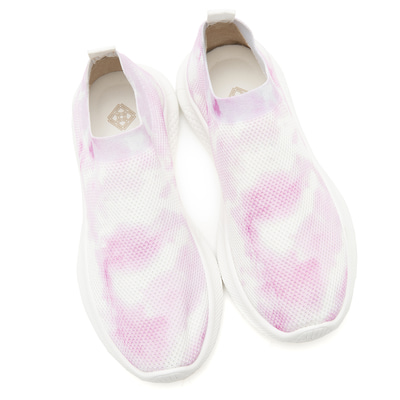 Kadın Pembe Batik Desenli Çorap Sneaker